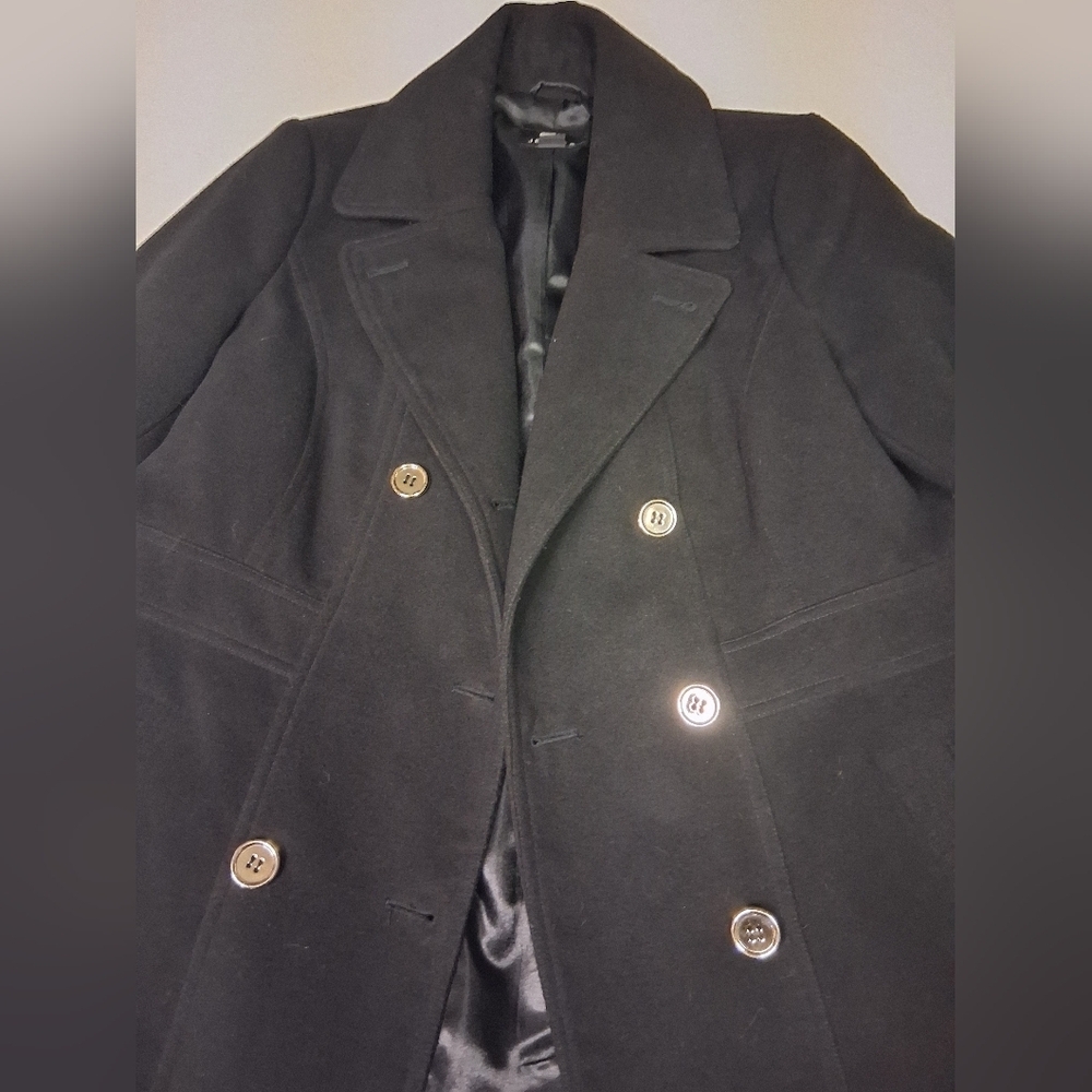 Jessica Black Pea Coat for Women - Picture 5 of 13